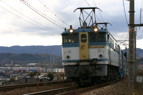 岡山の列車(EF65貨物列車)