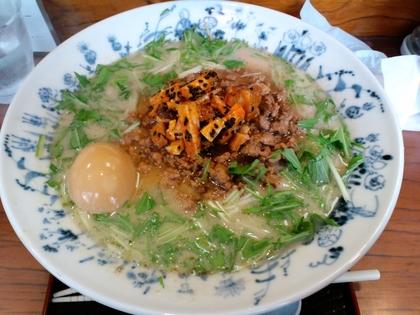 塩らーめん あいうえお　(目黒)　坦々麺白