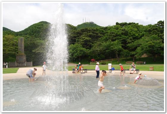 函館公園で水遊びをしてみた