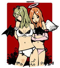 天使と悪魔　イラスト