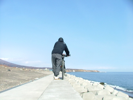 MTBで100km.(苫小牧~白老~登別)