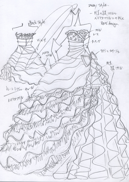 メタモールフォーゼ ウェディング札幌｜札幌のウェディングドレスショップ｜BLOG:デザイン画