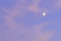 茜雲と月と…