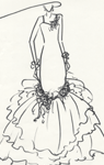 ウェディングドレスのデザイン画