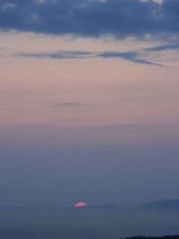 昨日と今日の夕日